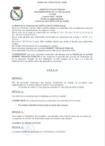 ARRÊTÉ DE POLICE PORTANT RÈGLEMENTATION DE LA CIRCULATION 19/2024 (1/2)