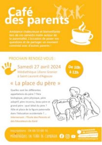 Café des parents - Médiathèque Liliane Granier - 27/04/24