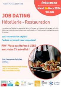 Job Dating spécial Hôtellerie-Restauration. 