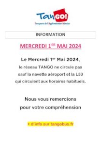 TANGO : CIRCULATION 1ER MAI 2024