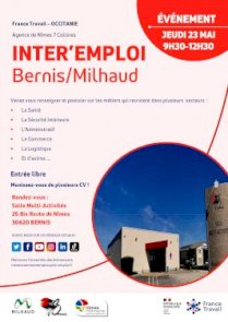 INTER'EMPLOI MILHAUD / BERNIS - MARDI 23 MAI 2024