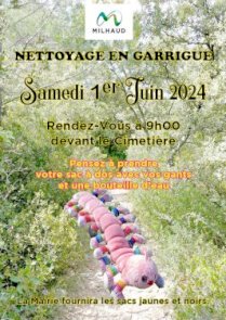 LE BONHEUR EST DANS LA GARRIGUE PROPRE : NETTOYAGE EN GARRIGUE - SAMEDI 1ER JUIN 2024