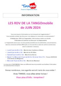 TANGO : RDV TANGOMOBILE JUIN 2024