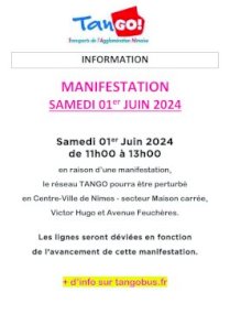 TANGO : MANIFESTATION - SAMEDI 01 JUIN 2024