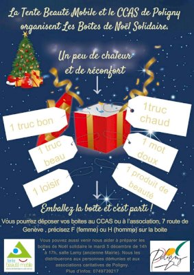 Noël Solidaire Tente Beauté Mobile et CCAS Poligny