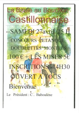 LA BOULE AU BOUCHON CASTILLONNAISE (1/1)