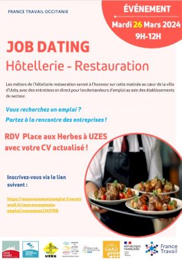 Job Dating spécial Hôtellerie-Restauration.  (1/1)