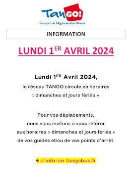 TANGO : LUNDI 1ER AVRIL 2024 (1/1)