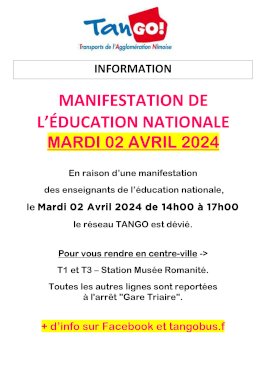 TANGO : MANIFESTATION ÉDUCATION NATIONALE - MARDI 2 AVRIL (1/1)