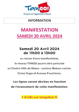 TANGO : MANIFESTATION - SAMEDI 20 AVRIL 2024 (1/1)