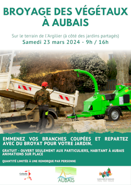 RAPPEL : Opération Broyage sur Aubais ce samedi 23/03 (1/1)