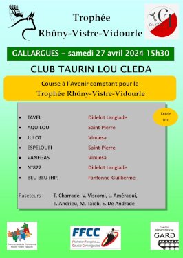 Première course du Trophée taurin Rhôny - Vistre - Vidourle 2024 à Gallargues-le-Montueux (1/2)